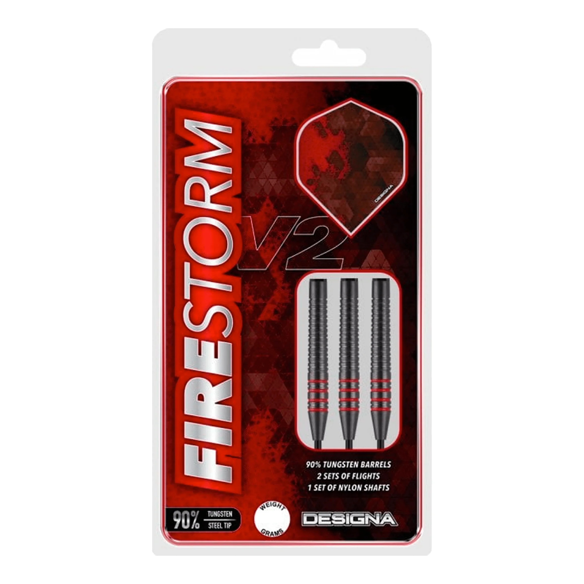 Firestorm V2 Ringed - 90% Tungsten Steel Tip Darts - Image 4