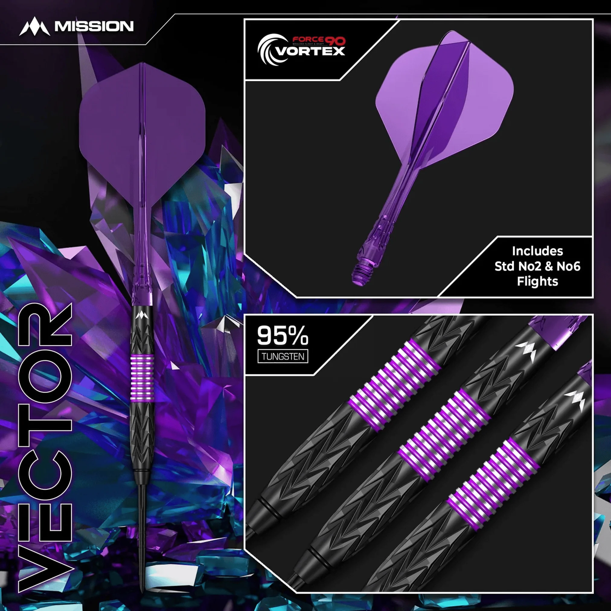 Vector - 95% Tungsten Steel Tip Darts - Image 10