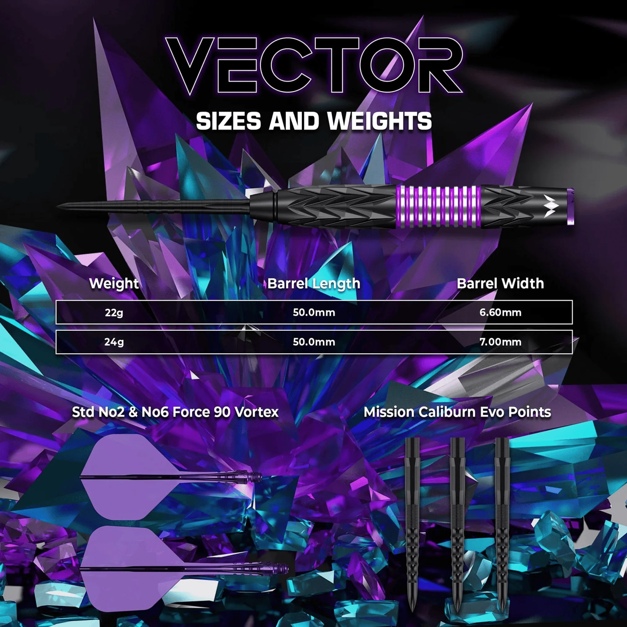 Vector - 95% Tungsten Steel Tip Darts - Image 7