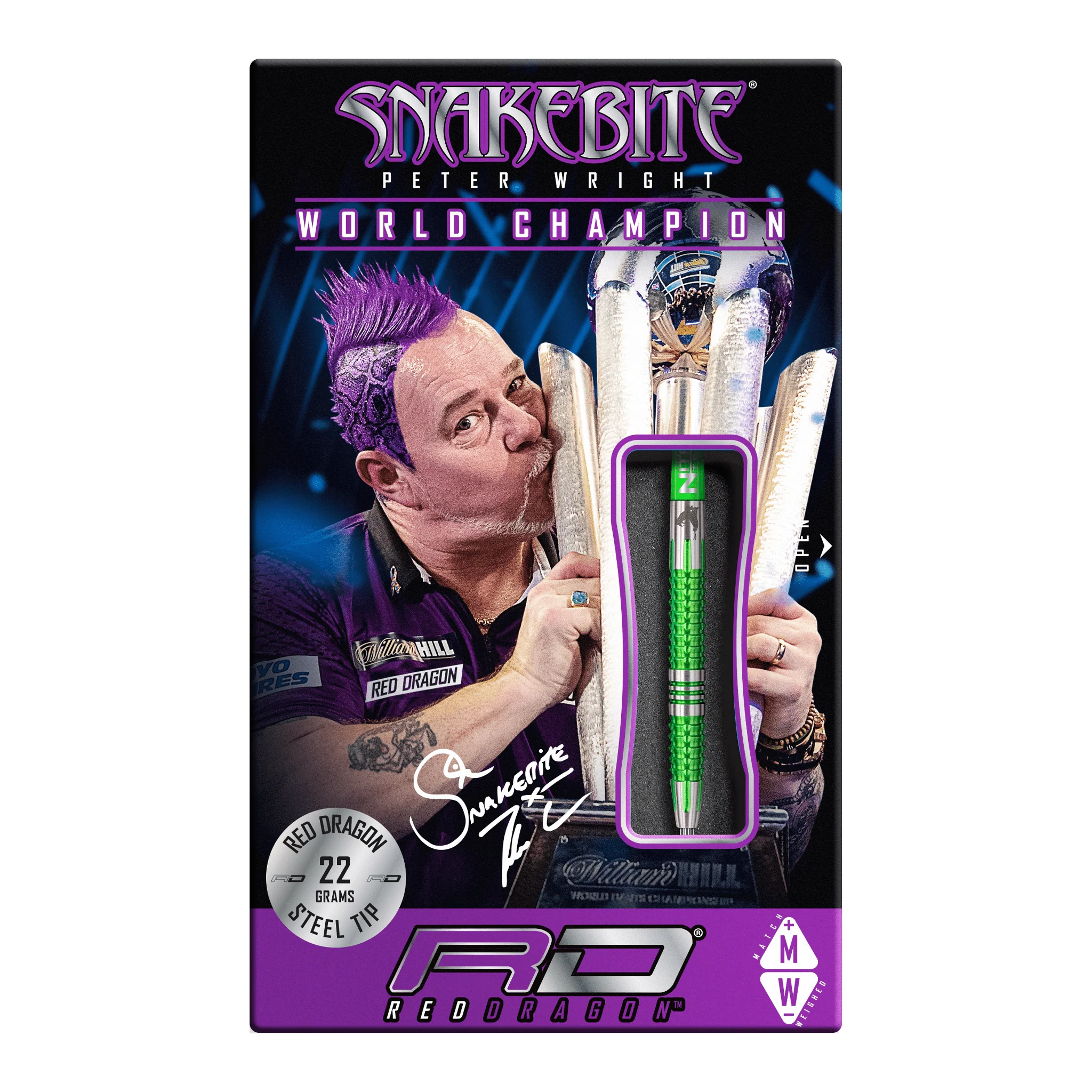 Peter Wright Mamba 2 - 90% Tungsten Steel Tip Darts - Image 4