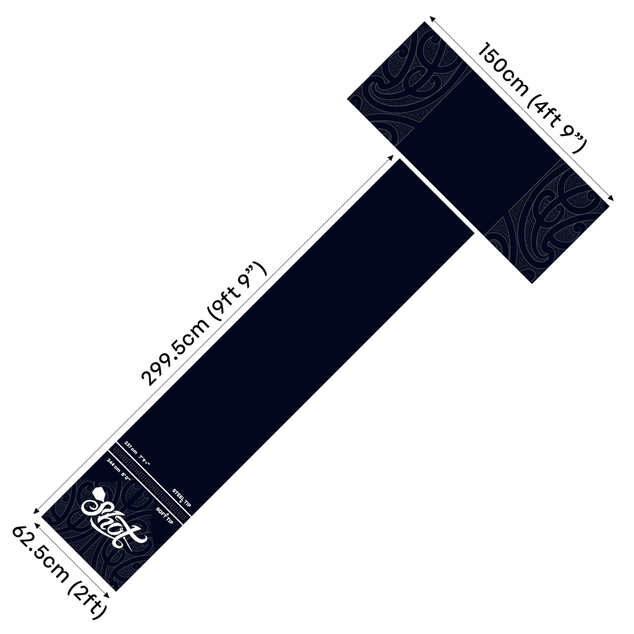 Professional T - Heavy Duty Rubber Dart Mat - Image 3