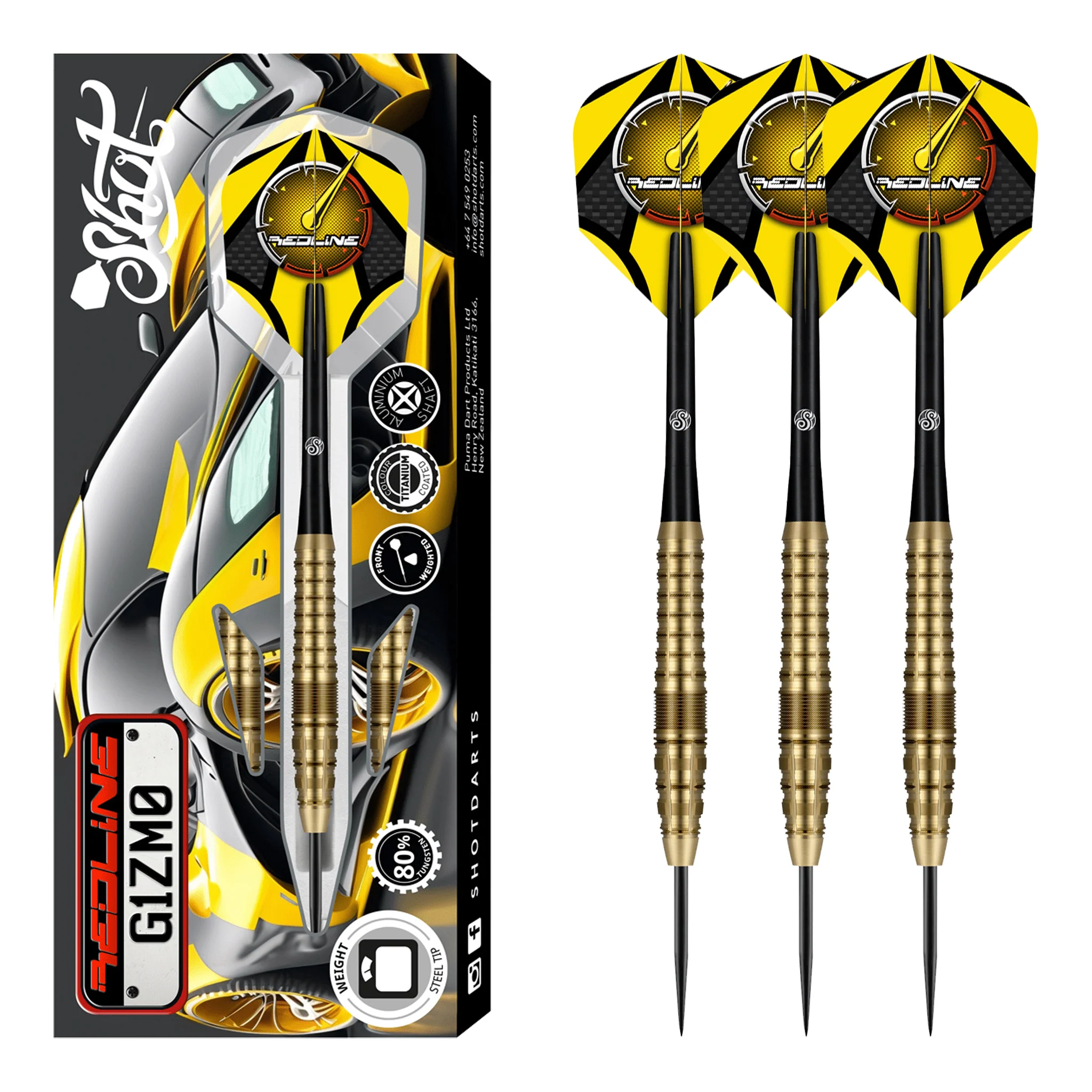 Redline G1ZMO - 80% Tungsten Steel Tip Darts