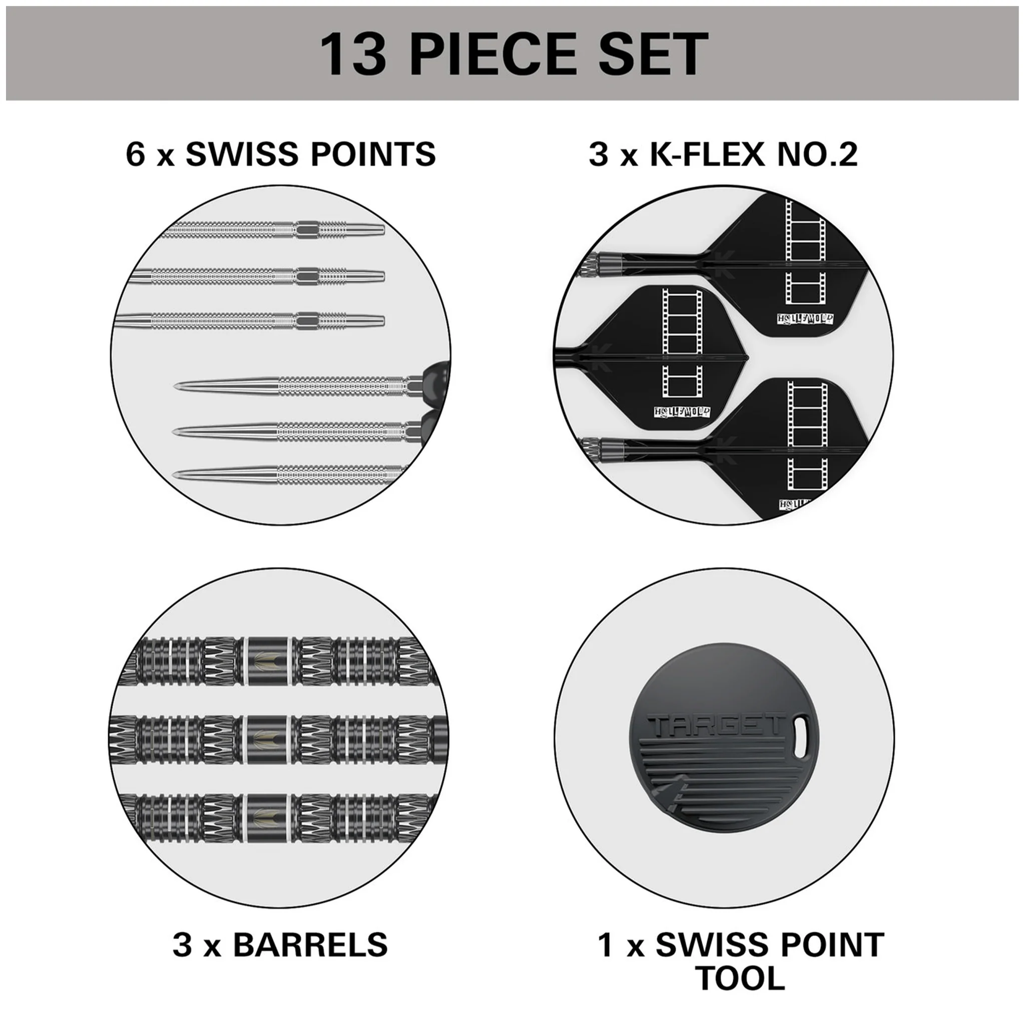 Chris Dobey 95K Swiss Point - 95% Tungsten Steel Tip Darts - Image 8