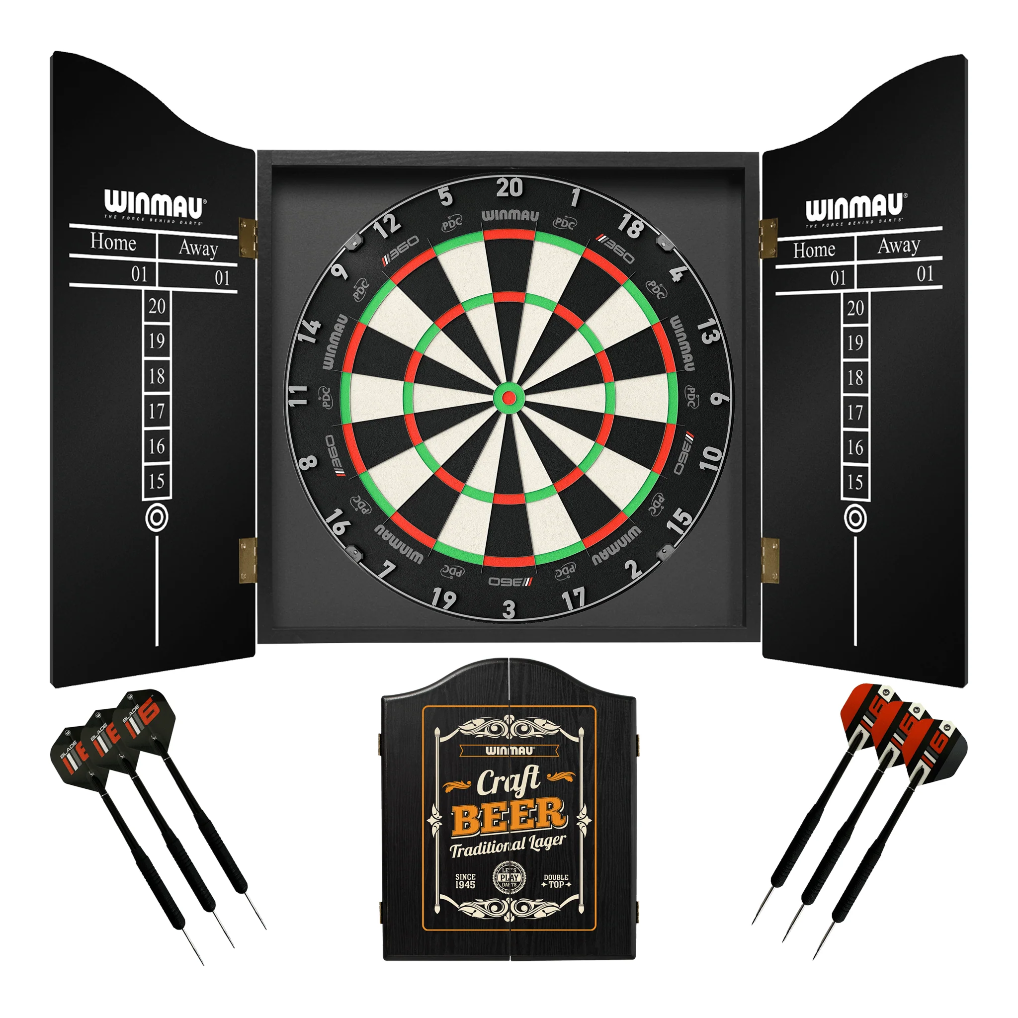 Blade 360 Dartboard, Cabinet & Darts - Complete Darts Set - Image 3
