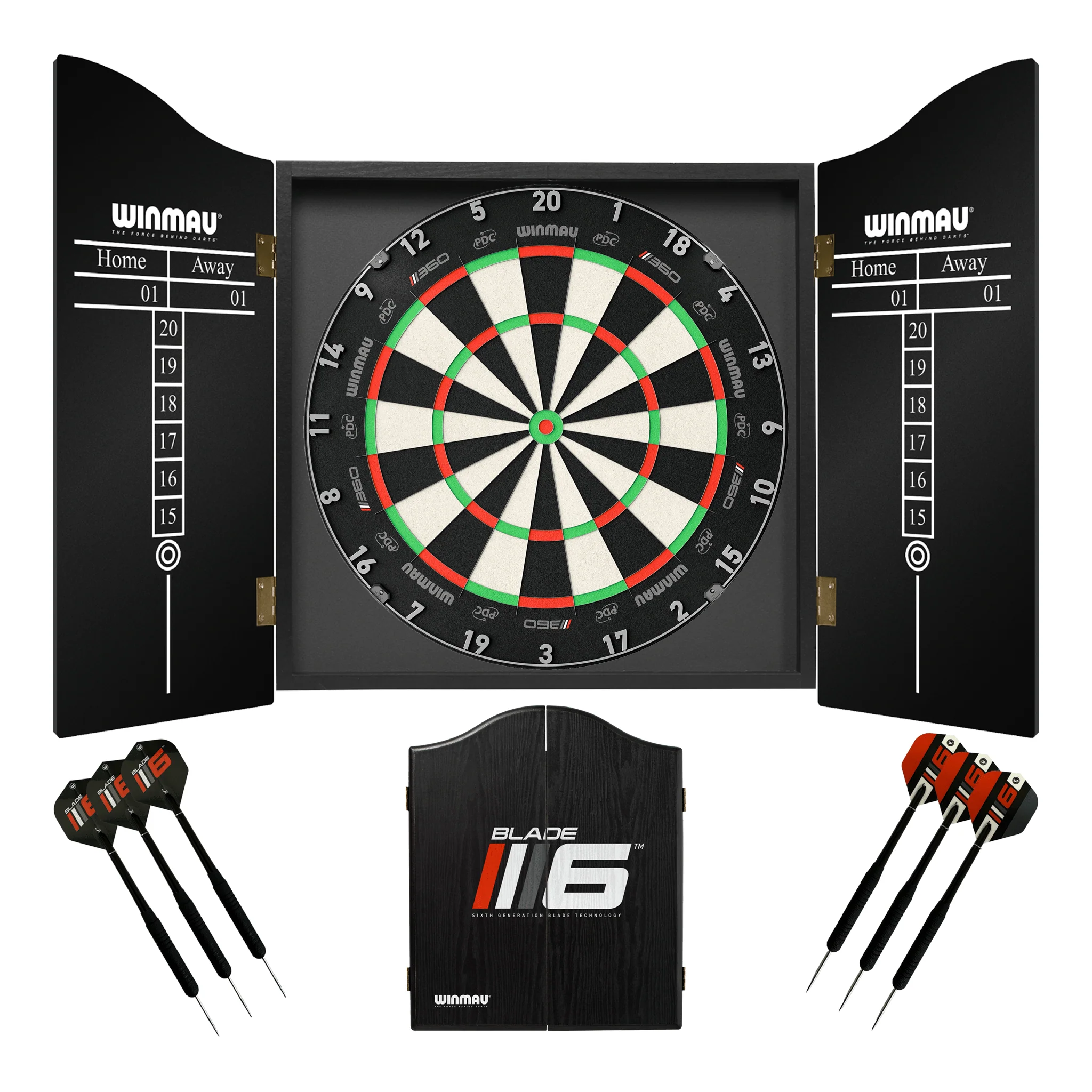 Blade 360 Dartboard, Cabinet & Darts - Complete Darts Set - Image 4