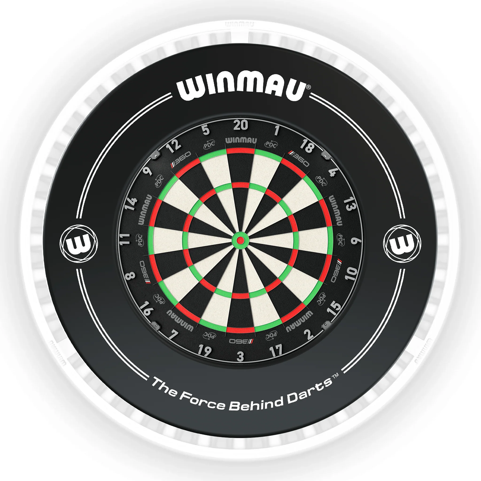 Blade 360 Dartboard, Surround & Ice White Plasma Light Bundle