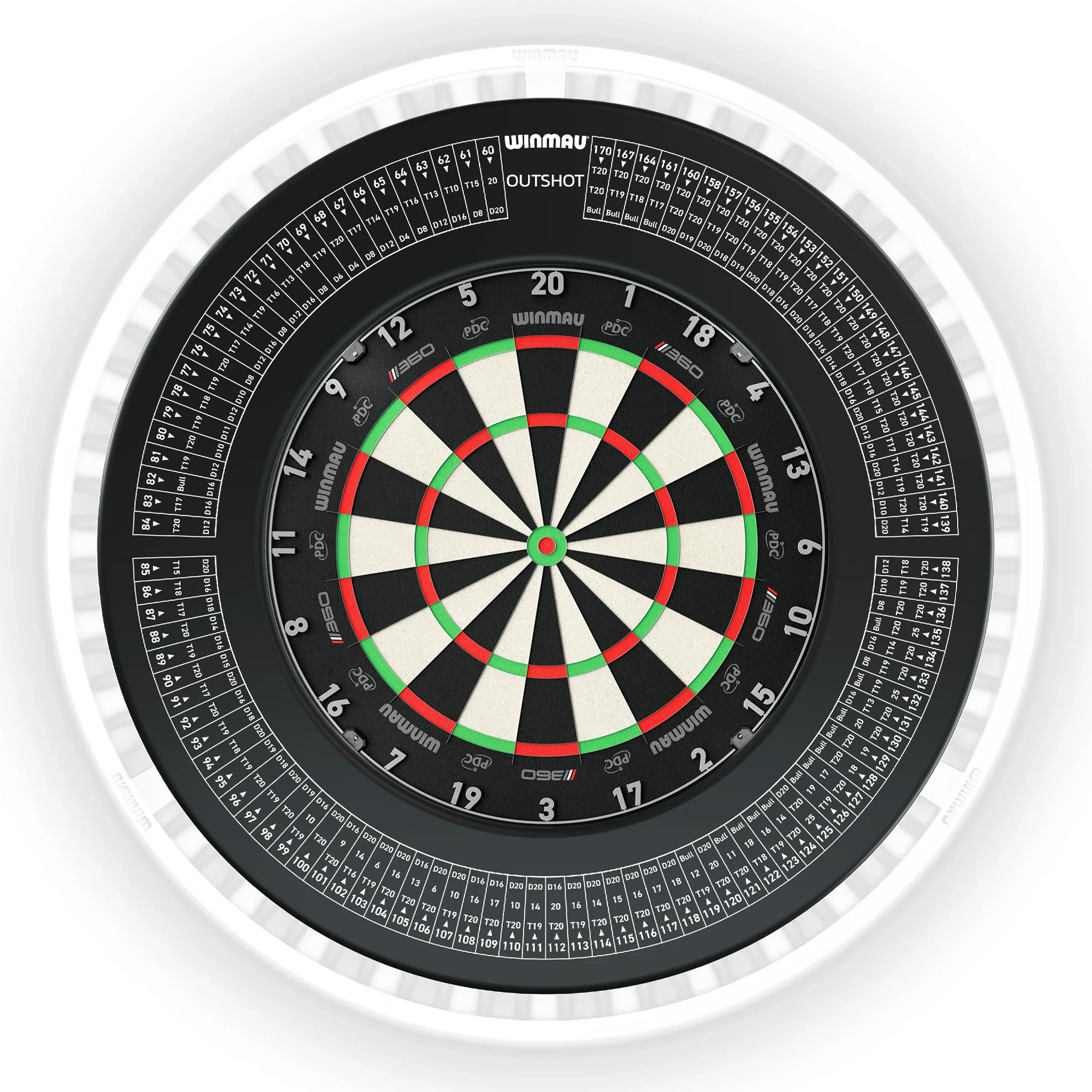 Blade 360 Dartboard, Surround & Ice White Plasma Light Bundle - Image 17