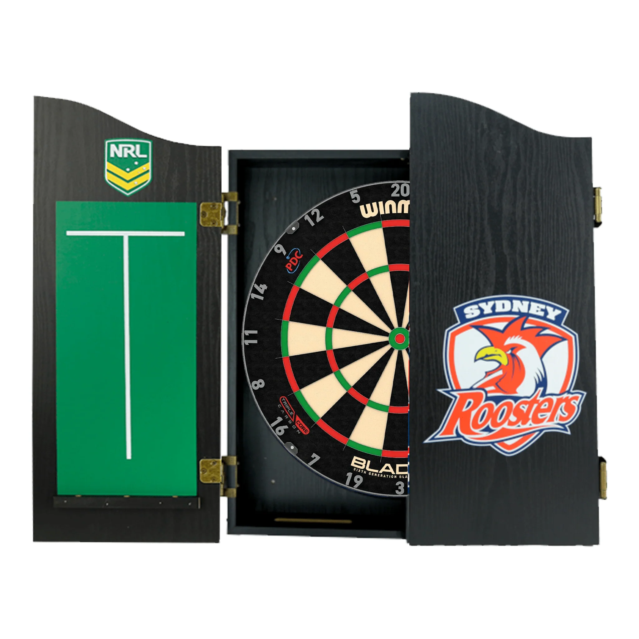 Blade 6 Dartboard, Official NRL Cabinet & Darts - Complete Darts Set - Image 45