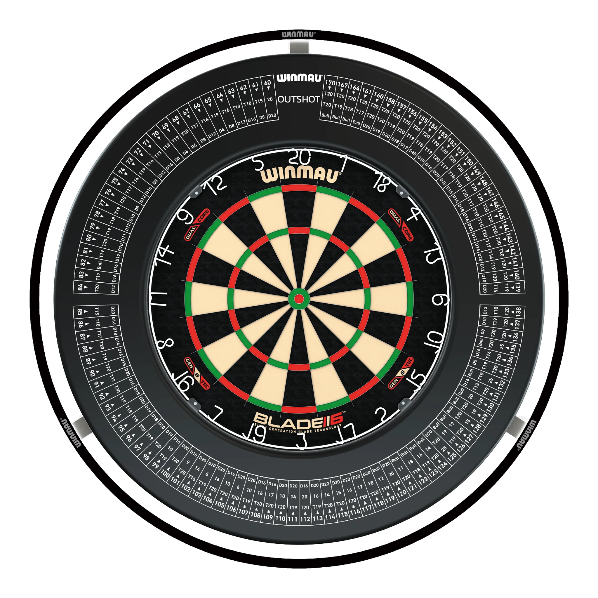 Blade 6 Dual Core Dartboard, Surround & Black Plasma Light Bundle - Image 15