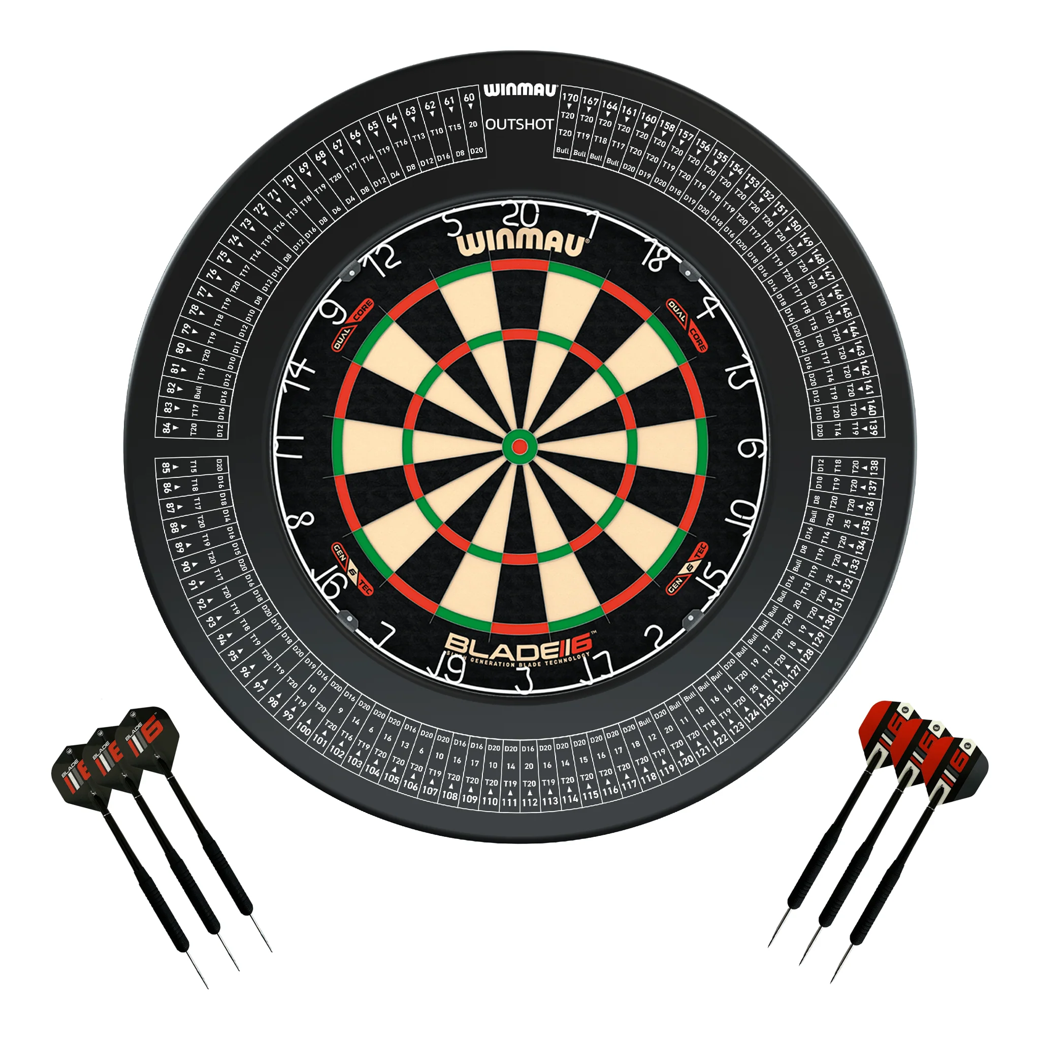Blade 6 Dual Core Dartboard, Surround & Darts - Complete Darts Set - Image 15