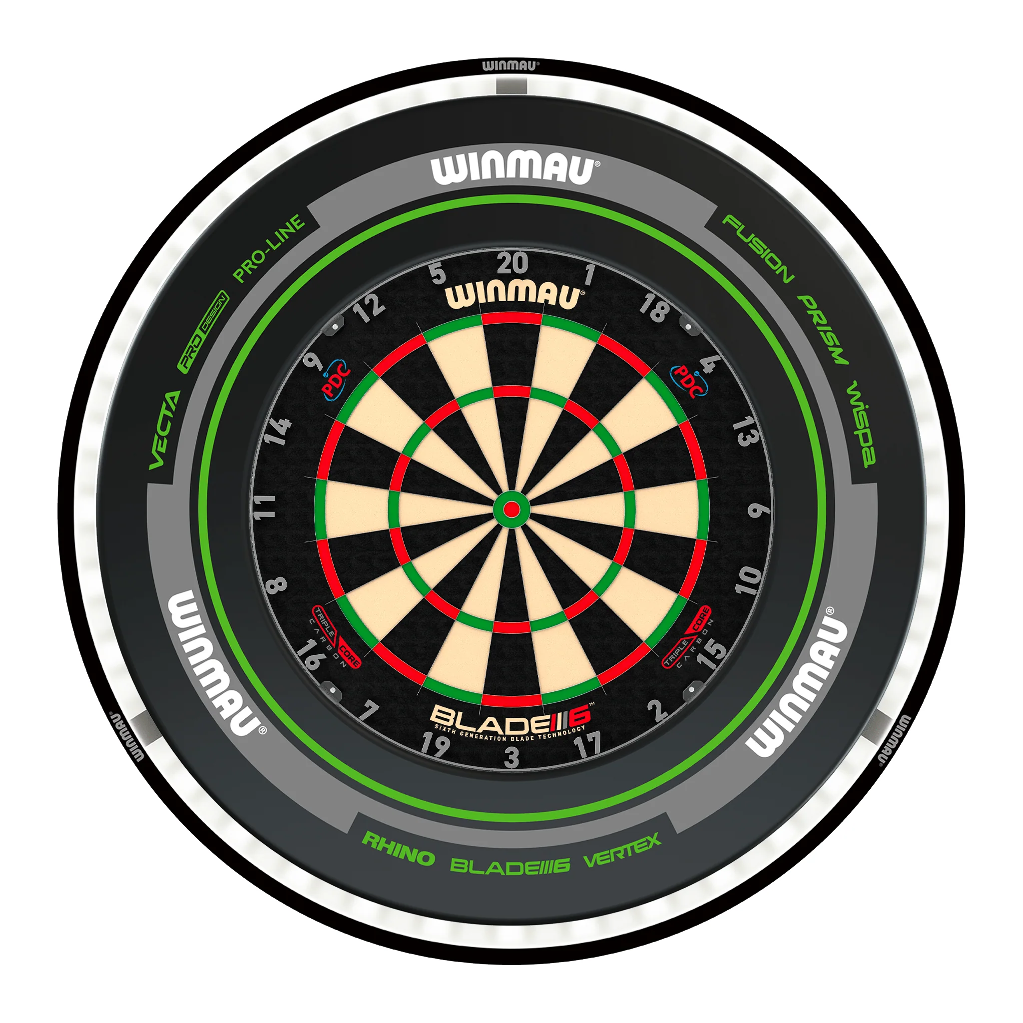 Blade 6 Triple Core Dartboard, Surround & Black Plasma Light Bundle - Image 10