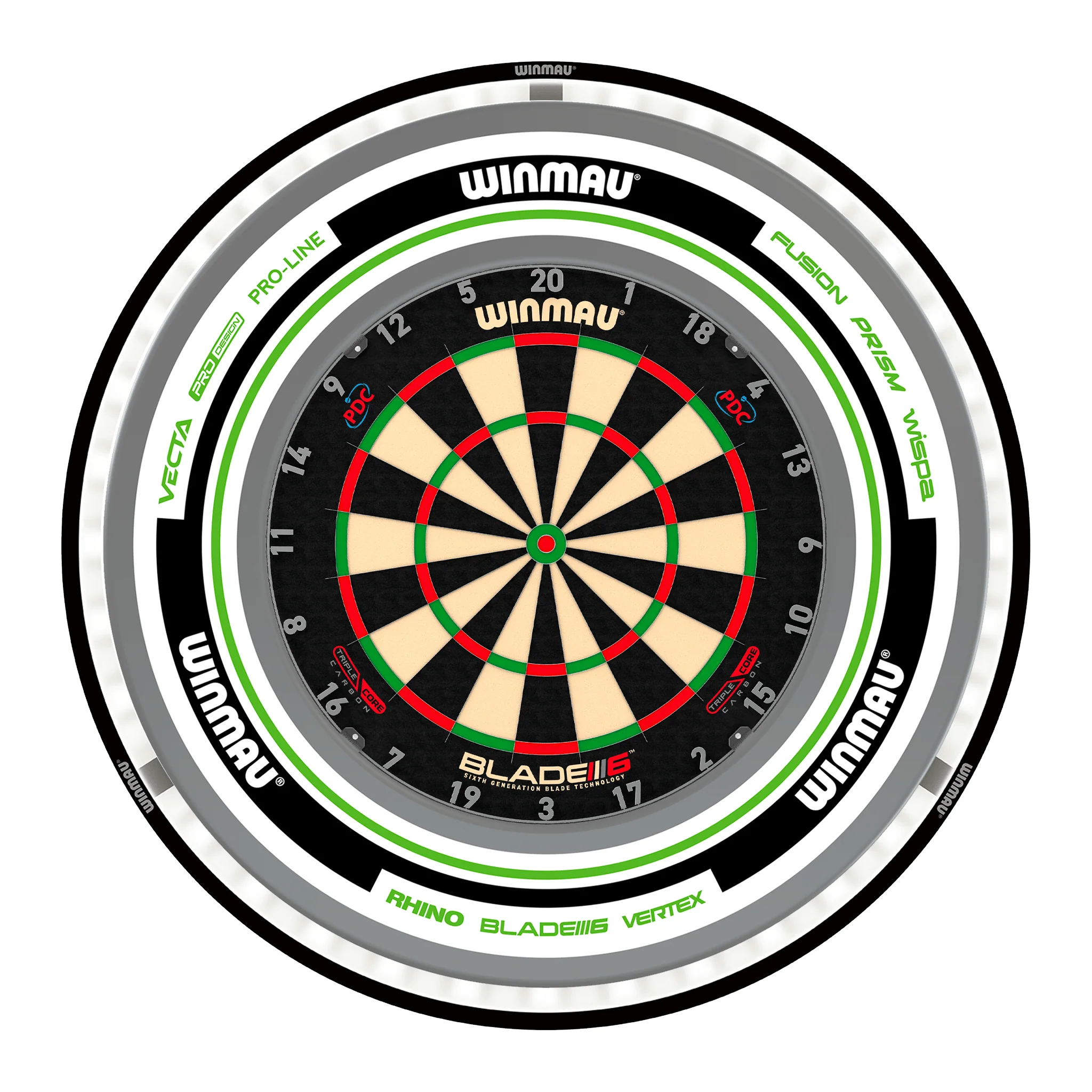 Blade 6 Triple Core Dartboard, Surround & Black Plasma Light Bundle - Image 9
