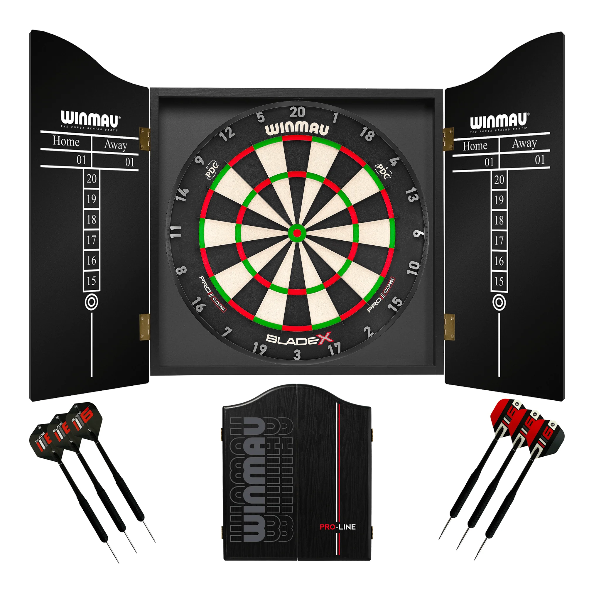 Blade X Dartboard, Cabinet & Darts - Complete Darts Set - Image 6