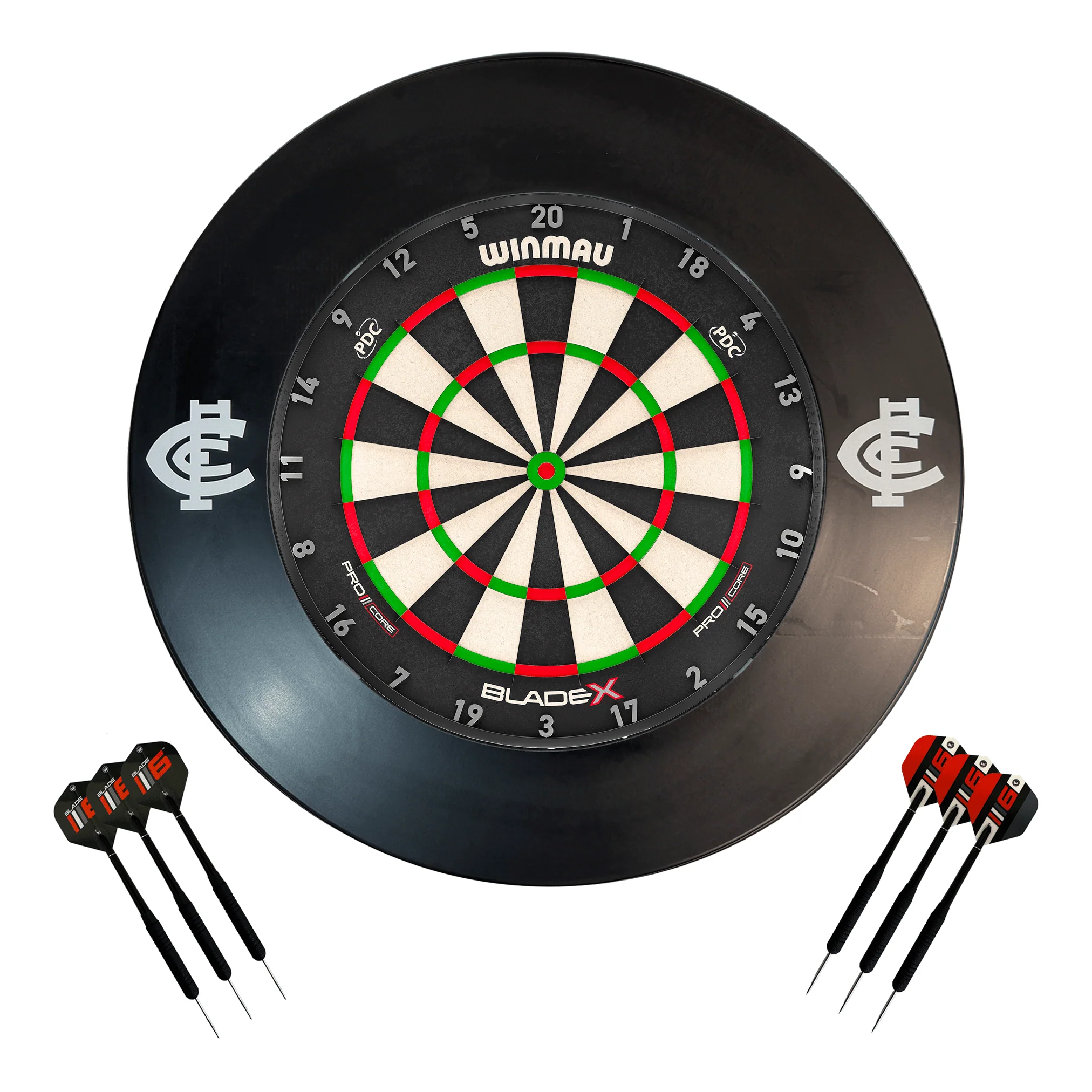Blade X Dartboard, Official AFL Surround & Darts - Complete Darts Set