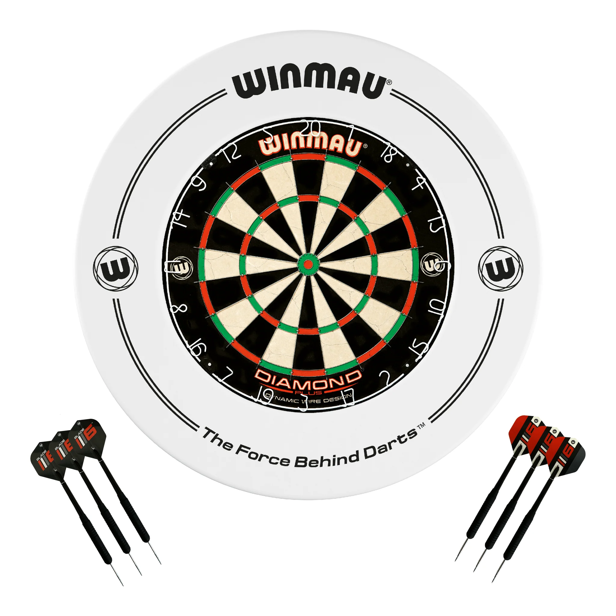Diamond Plus Dartboard, Surround & Darts - Complete Darts Set - Image 12