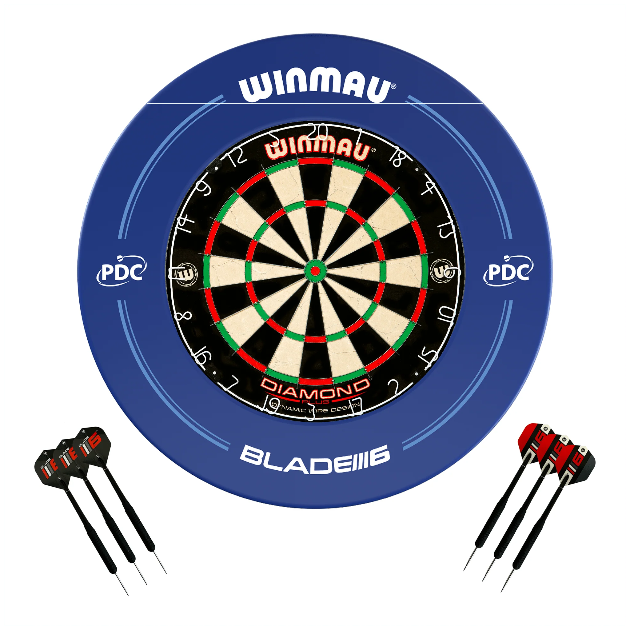 Diamond Plus Dartboard, Surround & Darts - Complete Darts Set - Image 16