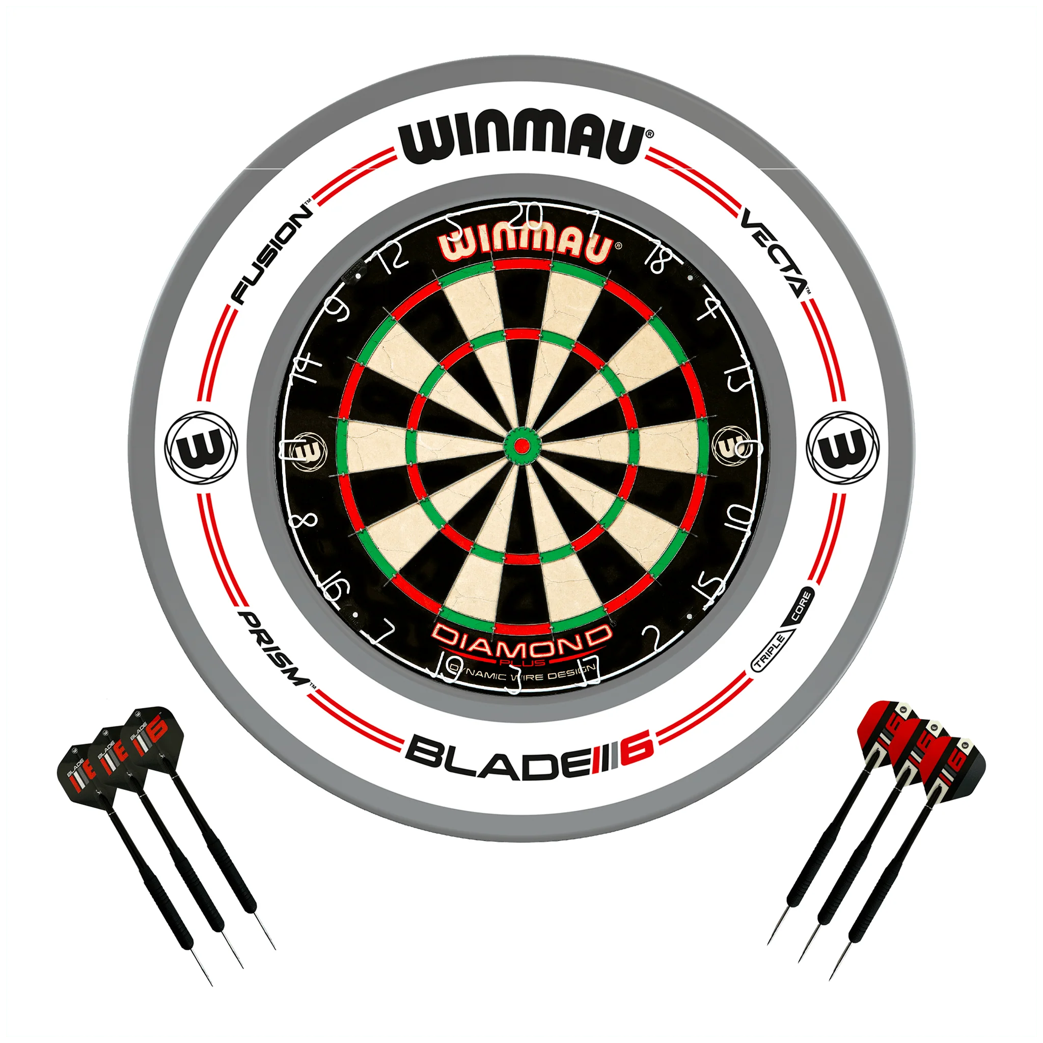 Diamond Plus Dartboard, Surround & Darts - Complete Darts Set - Image 17