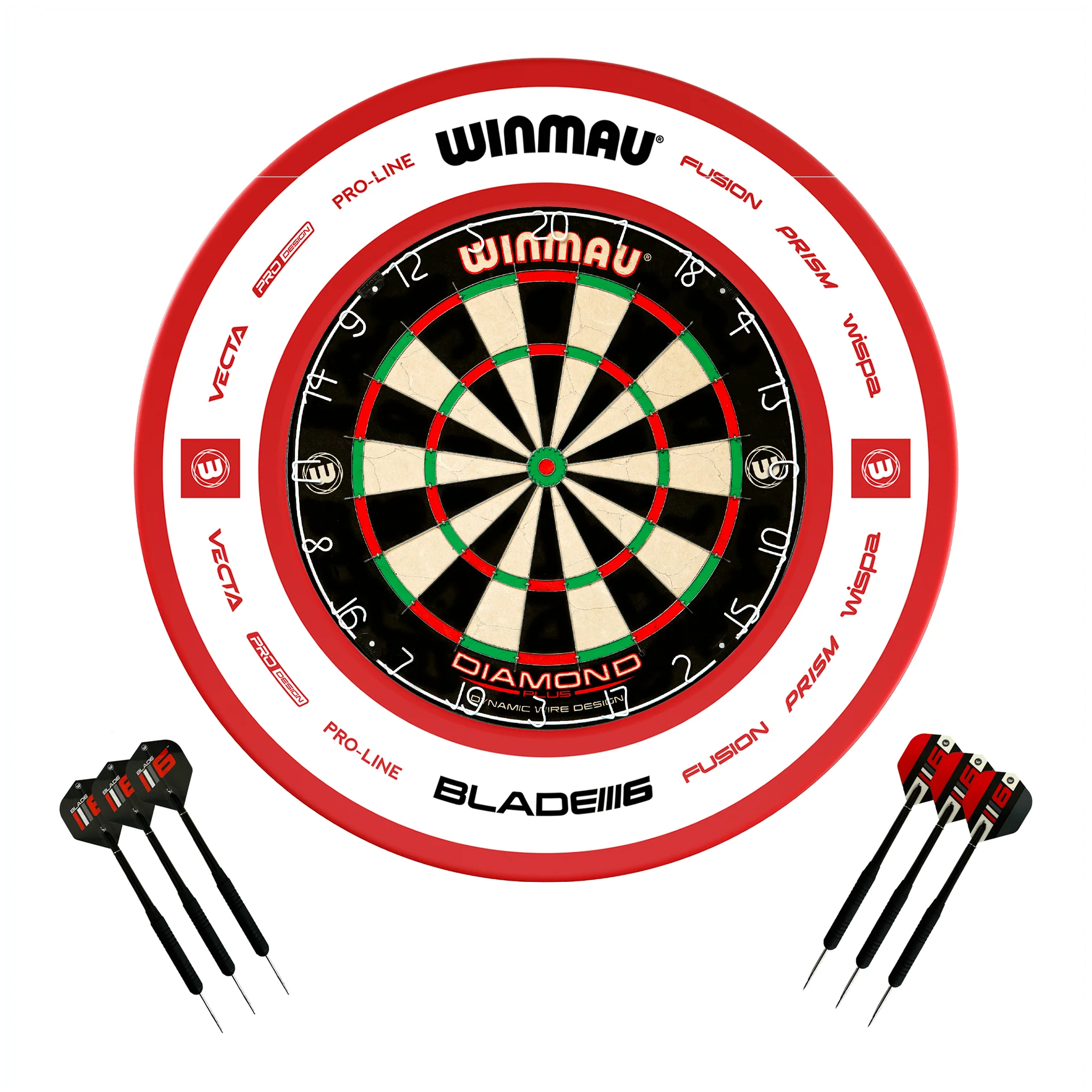 Diamond Plus Dartboard, Surround & Darts - Complete Darts Set - Image 18