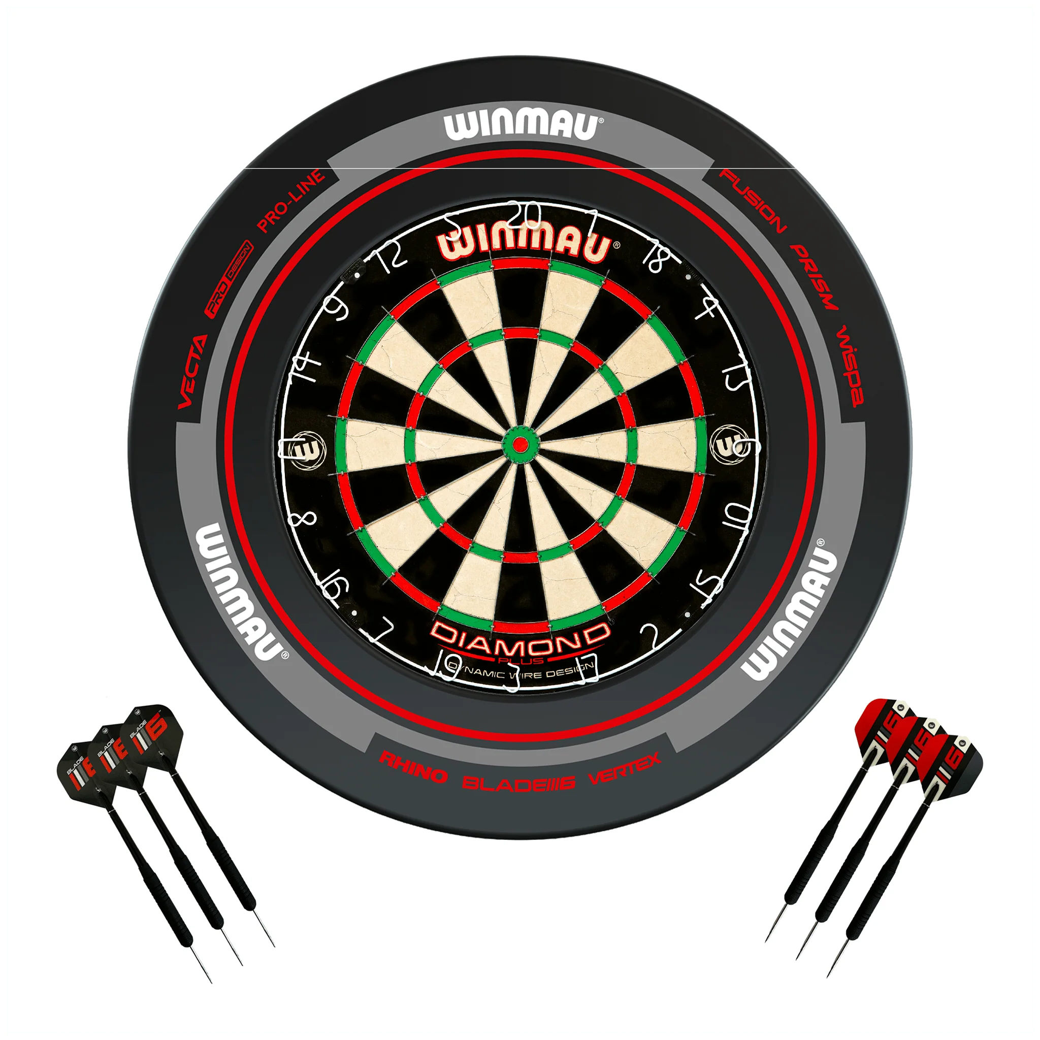 Diamond Plus Dartboard, Surround & Darts - Complete Darts Set - Image 20