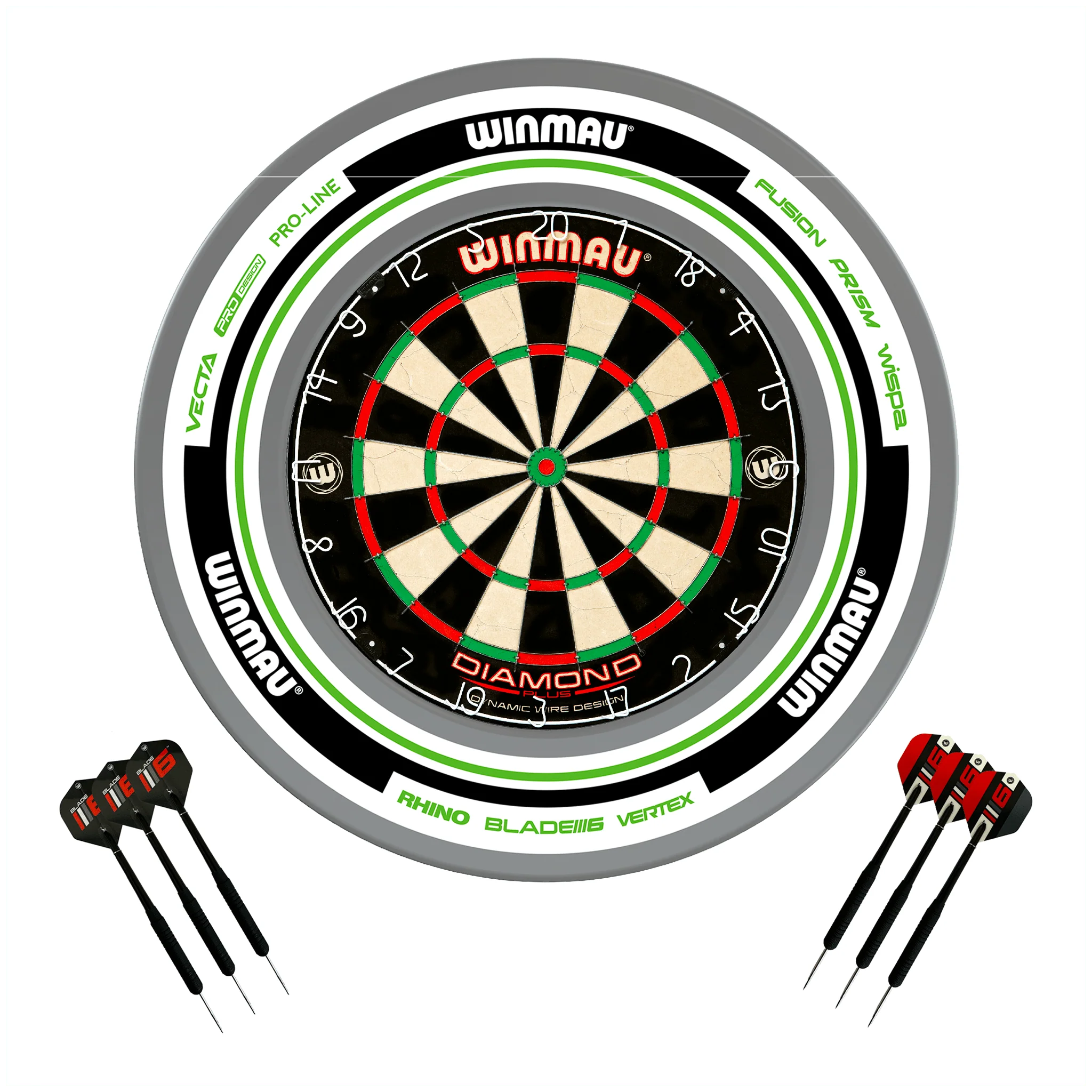 Diamond Plus Dartboard, Surround & Darts - Complete Darts Set - Image 22