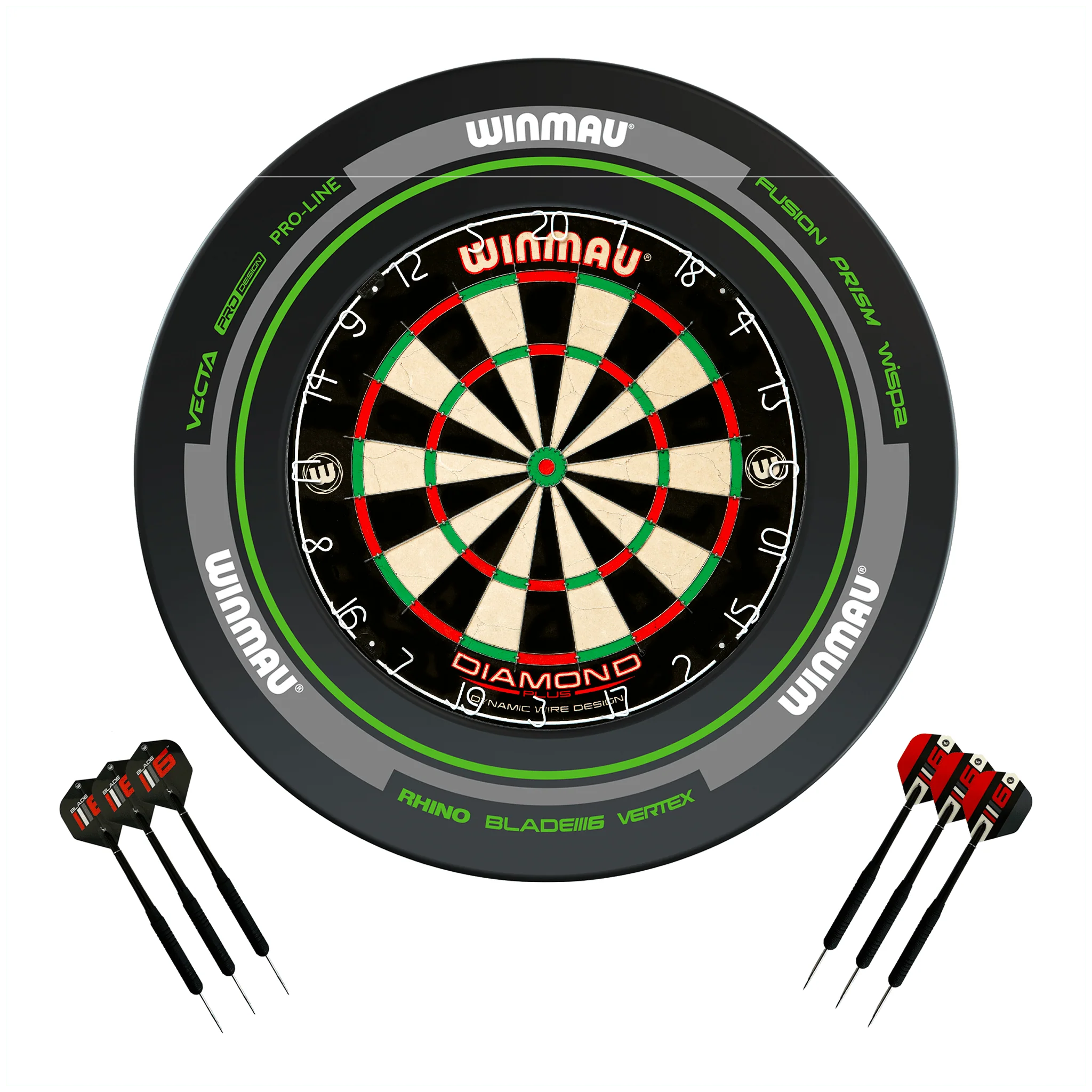Diamond Plus Dartboard, Surround & Darts - Complete Darts Set - Image 23