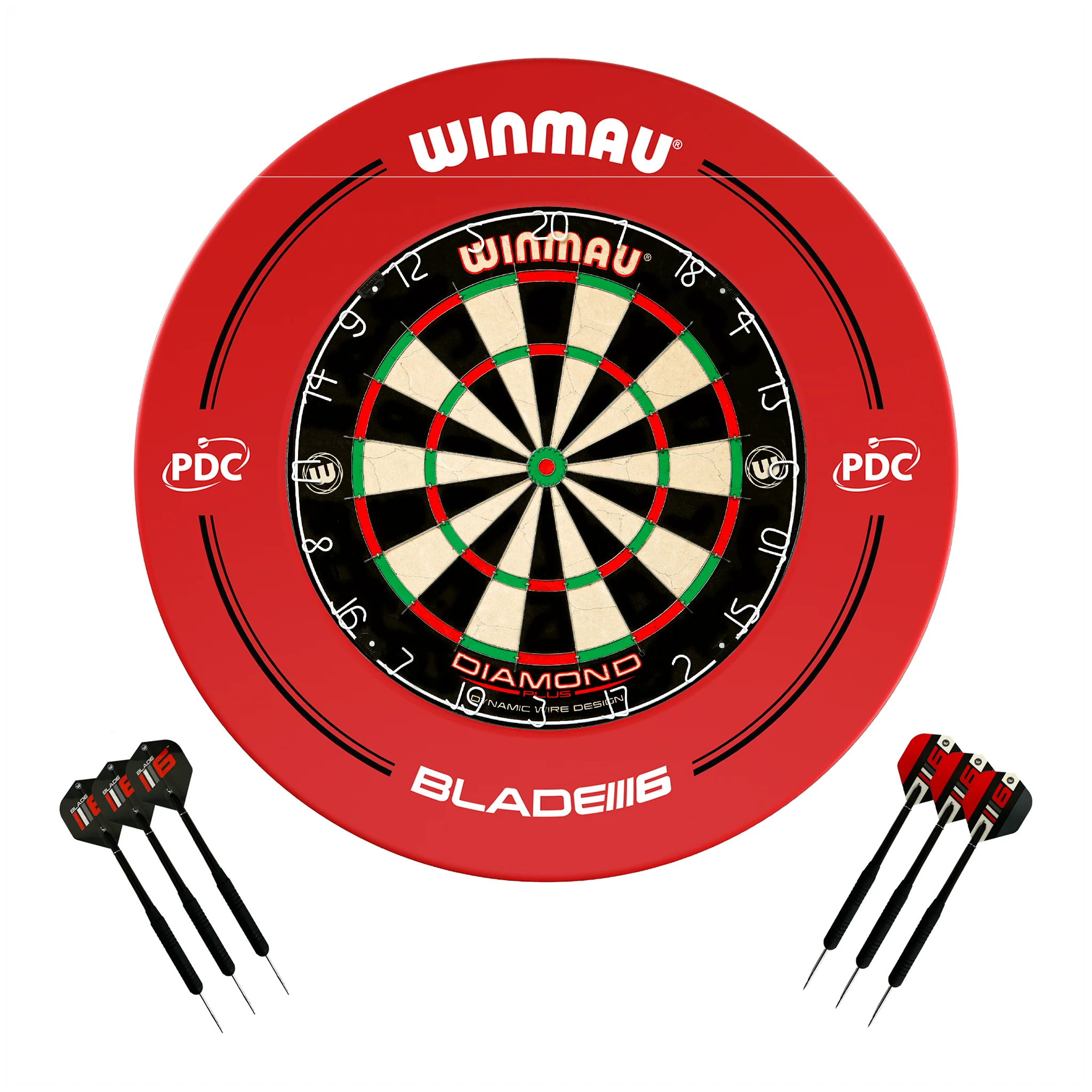 Diamond Plus Dartboard, Surround & Darts - Complete Darts Set - Image 24