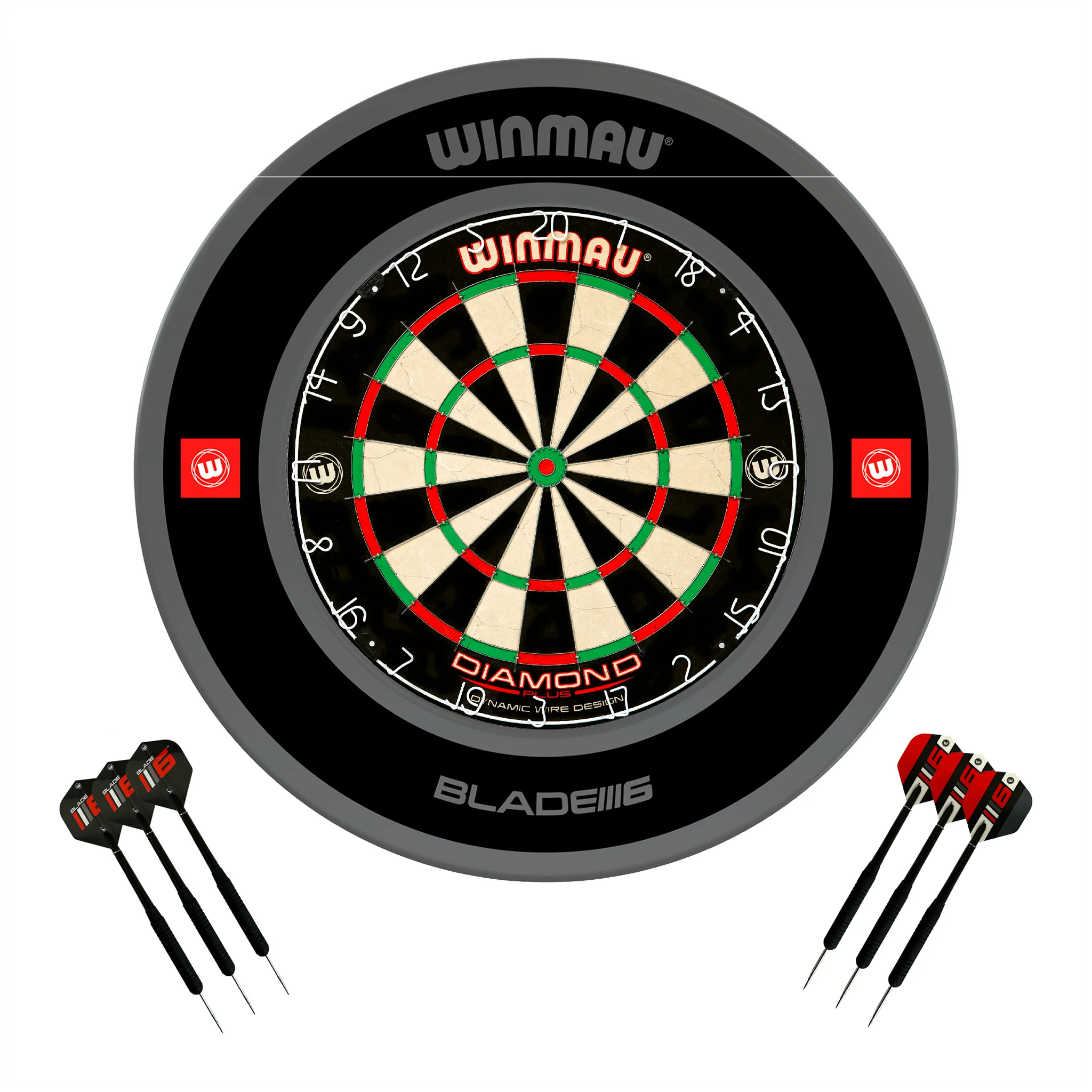 Diamond Plus Dartboard, Surround & Darts - Complete Darts Set - Image 25