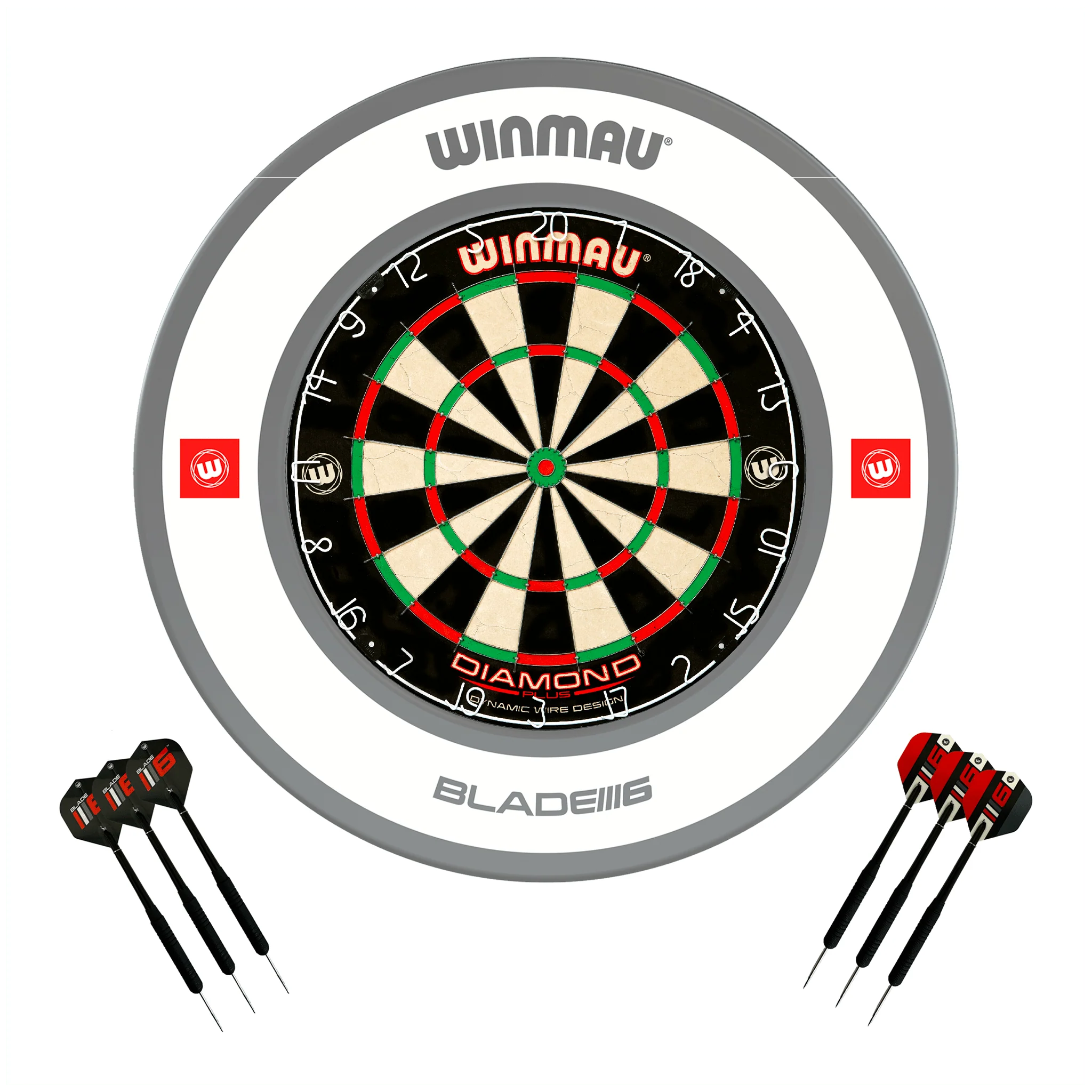 Diamond Plus Dartboard, Surround & Darts - Complete Darts Set - Image 26