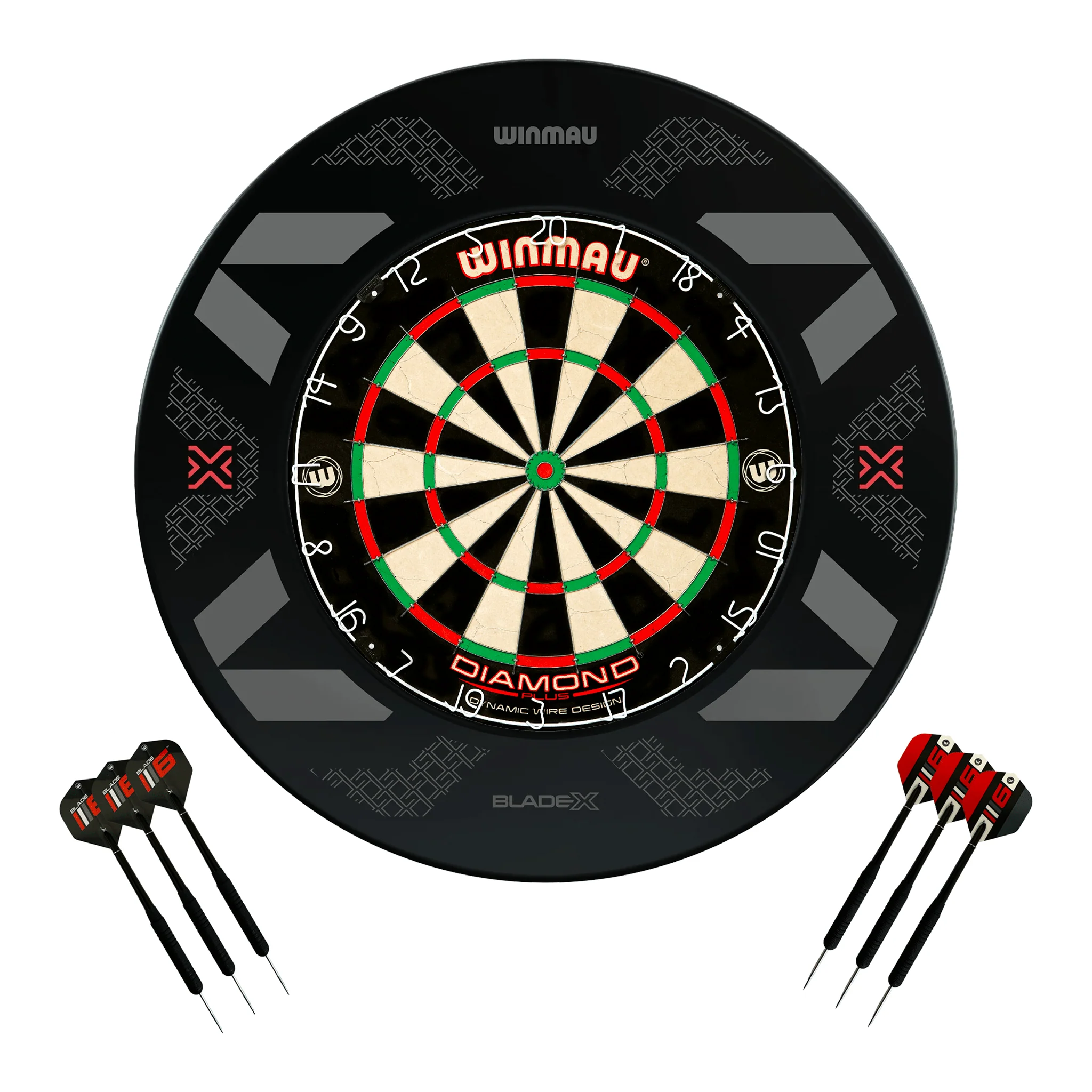 Diamond Plus Dartboard, Surround & Darts - Complete Darts Set - Image 28