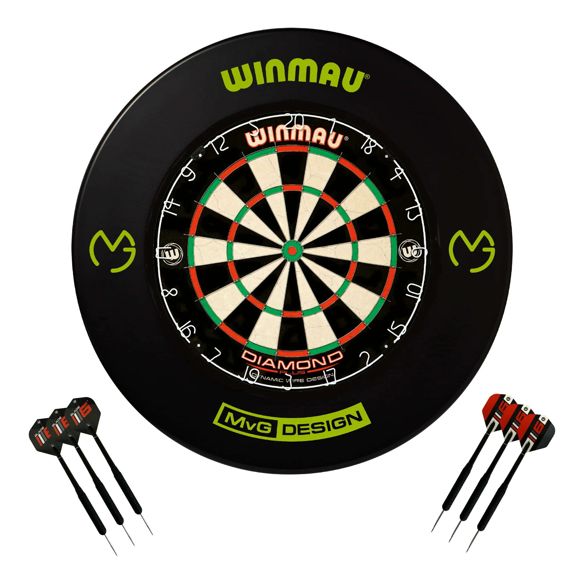 Diamond Plus Dartboard, Surround & Darts - Complete Darts Set - Image 6