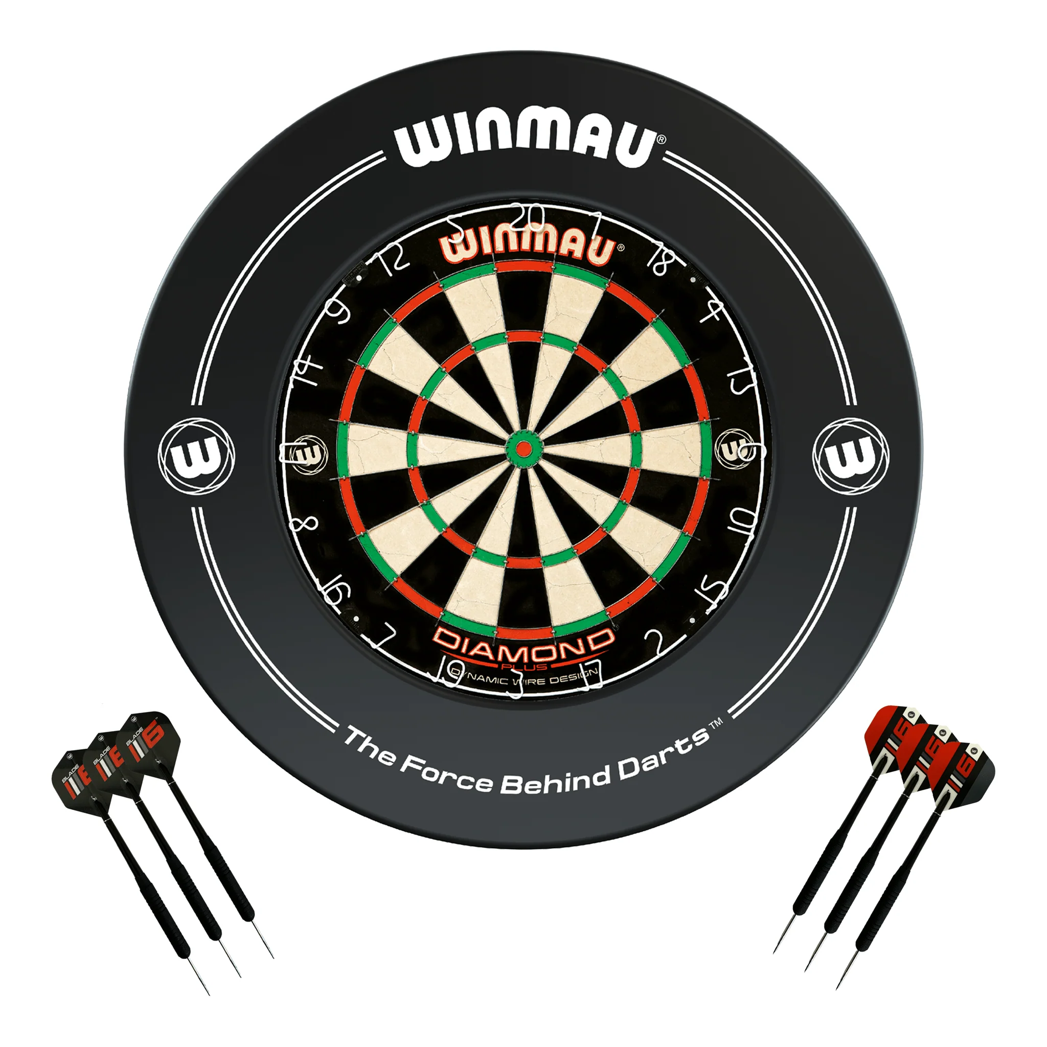 Diamond Plus Dartboard, Surround & Darts - Complete Darts Set - Image 9